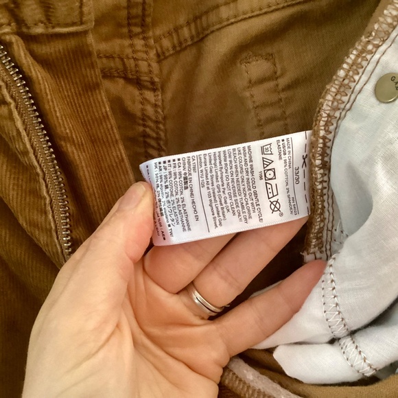 GAP Men's Brown Corduroy Slim Pants Size 33Wx30L 5 Pocket Cord Business Casual - Picture 11 of 13